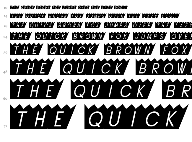 Buttacup font waterfall